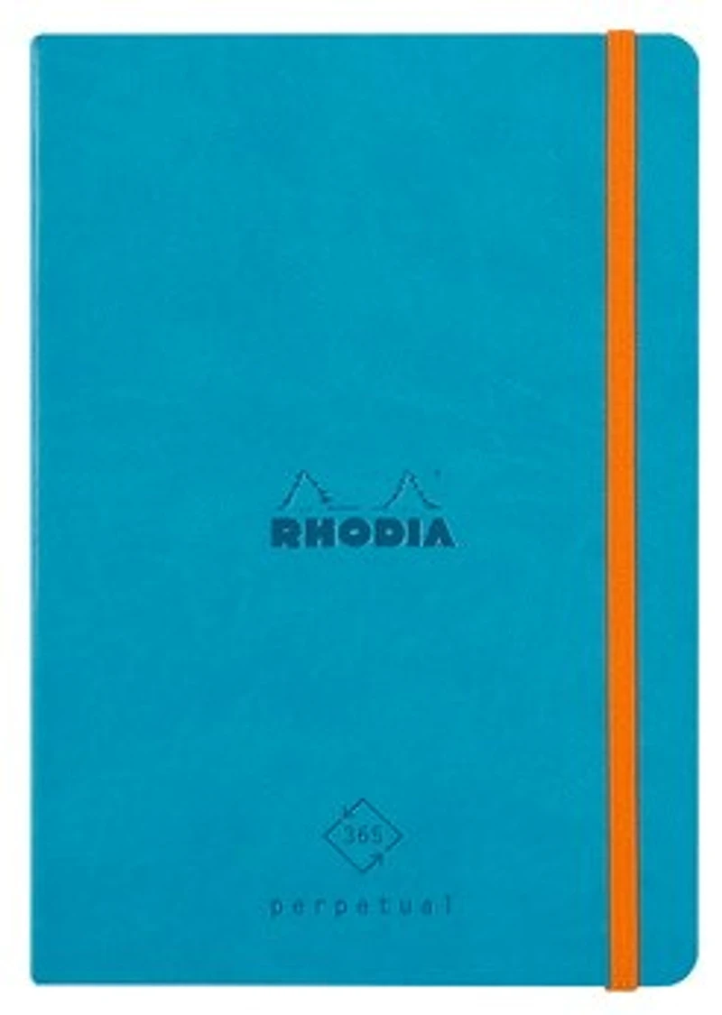 Rhodiarama agenda perpétuel Turquoise A5 avec élastique