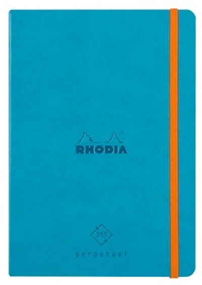 Rhodiarama agenda perpétuel Turquoise A5 avec élastique