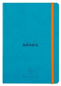 Rhodiarama agenda perpétuel Turquoise A5 avec élastique