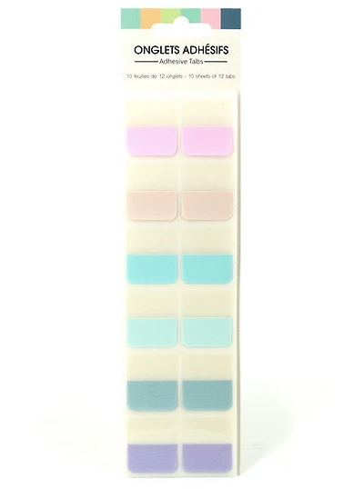 Ens. 12 onglets Pastel 10f