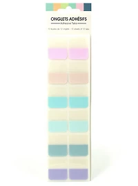 Ens. 12 onglets Pastel 10f