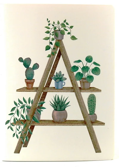 Grand cahier ligné Fleurs sur étagère