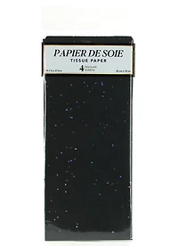 Papier de soie Noir avec confetti