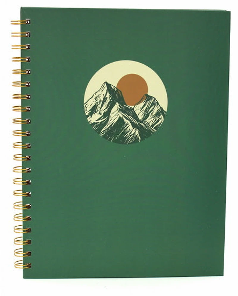 Large Spiral Lined Notebook Mountains 160P