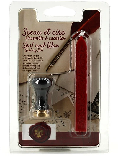 Ens. Cire rouge avec mini sceau