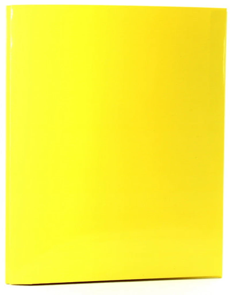 Duo-tang carton laminé avec pochettes jaune