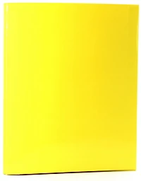 Duo-tang carton laminé avec pochettes jaune