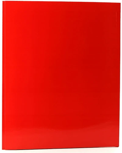 Duo-tang carton laminé avec pochettes rouge