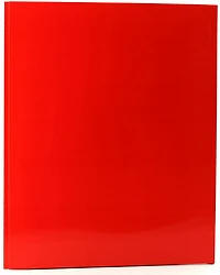 Duo-tang carton laminé avec pochettes rouge