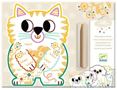 Coloriage à révéler Animaux familiers