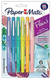 Ens. 6 feutres Flair pointe moyenne Évasion Nature