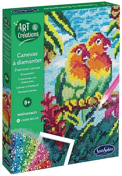Canevas à diamanter Inséparables