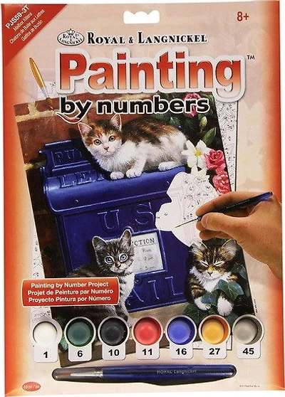 Peinture à numéro Chaton de boite aux lettres