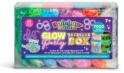 Rainbow Loom Treasure Box glow-in-the-dark bracelet kit