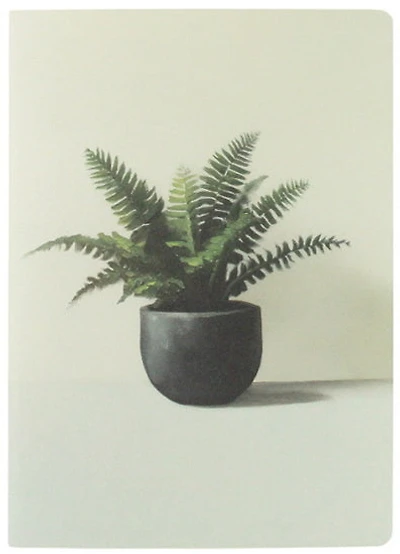 Grand cahier ligné fougère