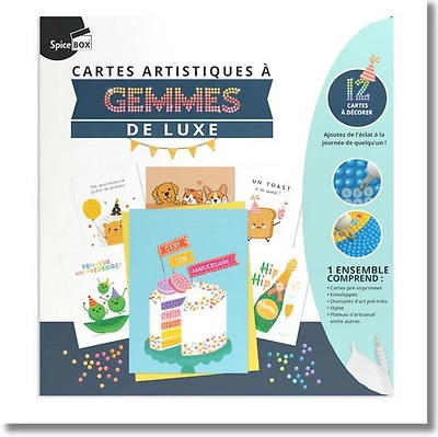 Cartes artistiques à gemmes de luxe