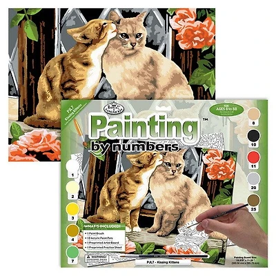 Peinture à numéros chats qui s'embrassent