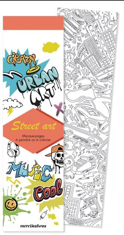 Street art : marque-pages à peindre ou à colorier