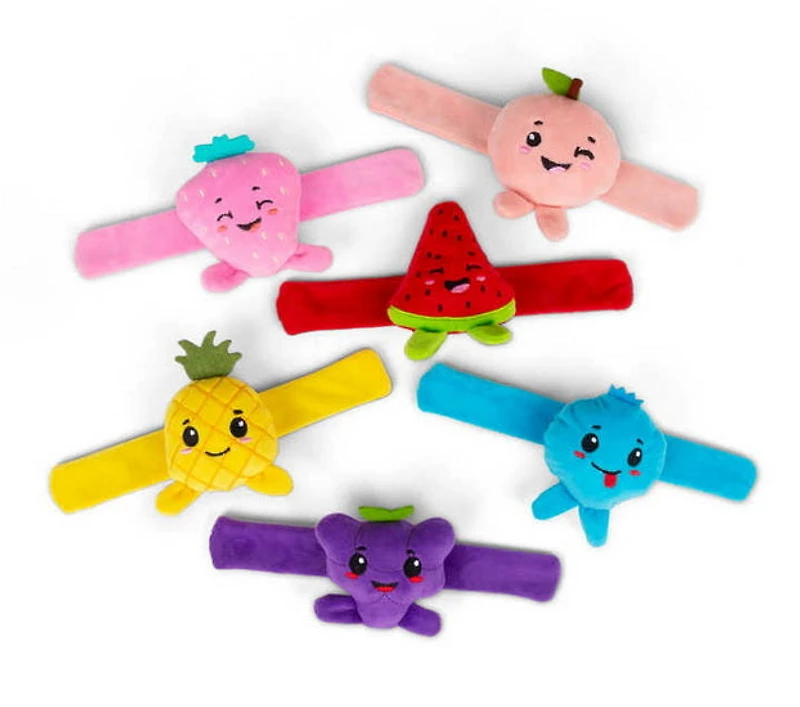 Bracelet clip clap peluche fruit 6AS