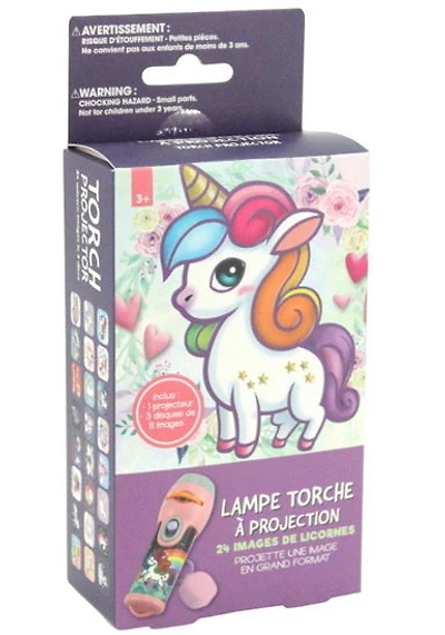 Lampe torche avec projections - Licorne