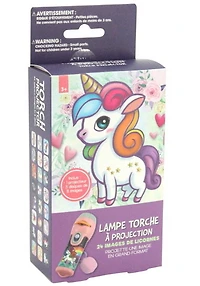 Lampe torche avec projections - Licorne
