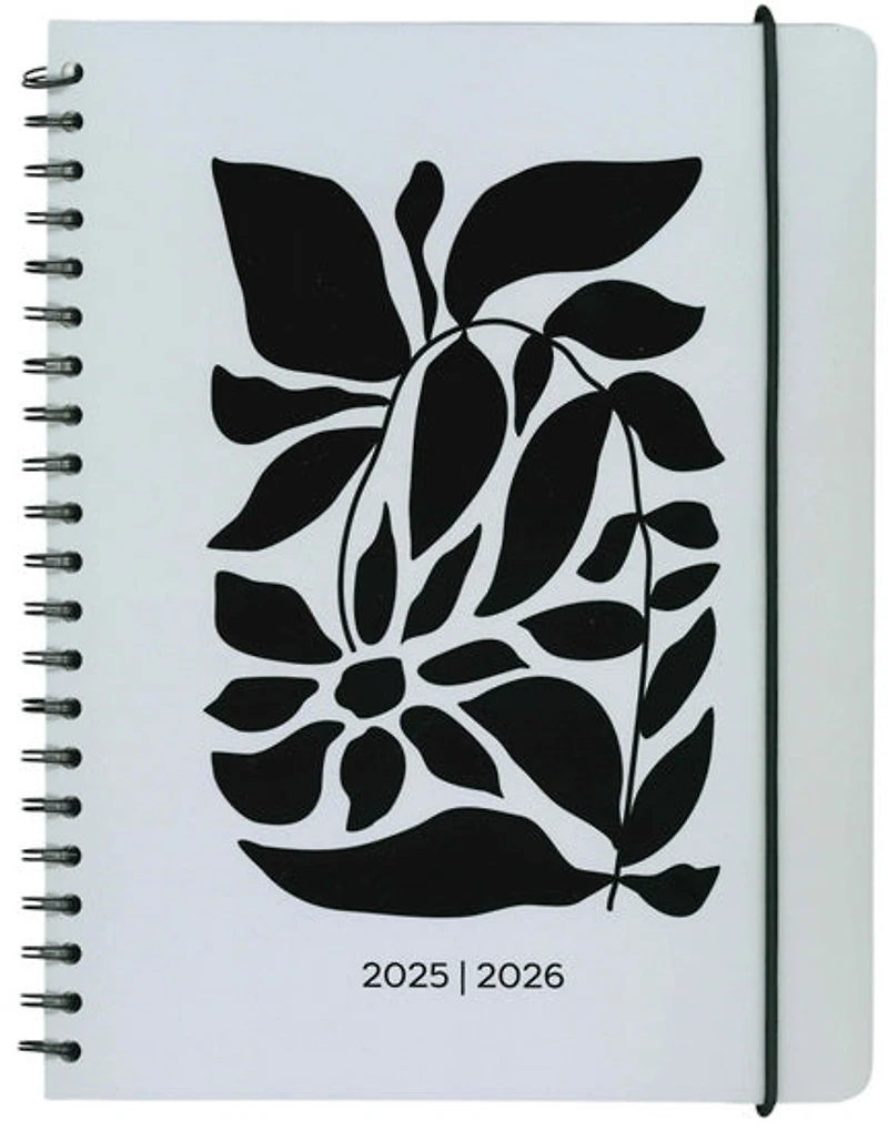 Agenda 25/26 fleurs noires 1s/2p