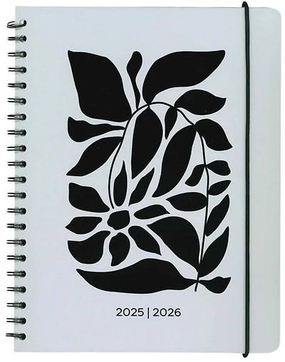 Agenda 25/26 fleurs noires 1s/2p