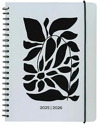 Agenda 25/26 fleurs noires 1s/2p