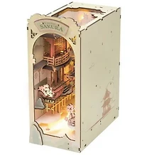 Diorama appui-livre - Fleurs cerisiers