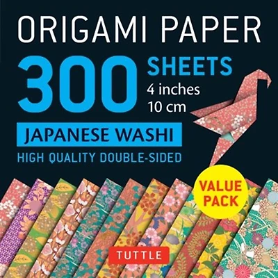 Origami Paper 300 sheets Japanese Washi Patterns 4 (10 cm): Tuttle Origami Paper: Double-Sided Origami Sheets Printed with 12 Different Designs