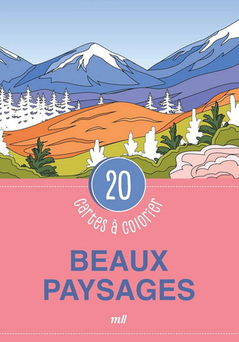 Paysages apaisants : 20 cartes à colorier Cof.