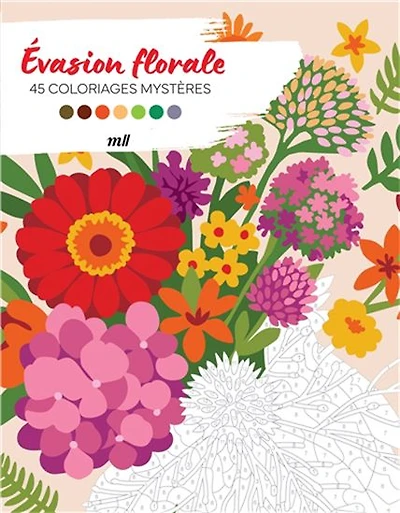 Évasion florale : 50 coloriages mystères