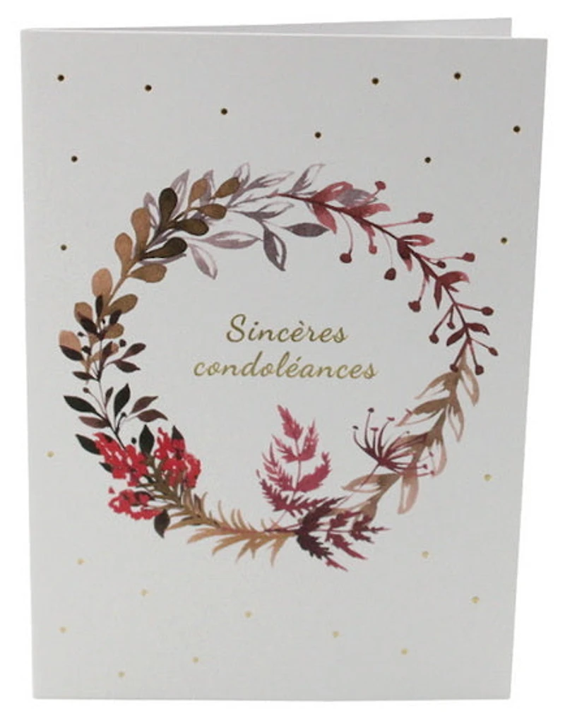 Sincères condoléances couronne VF