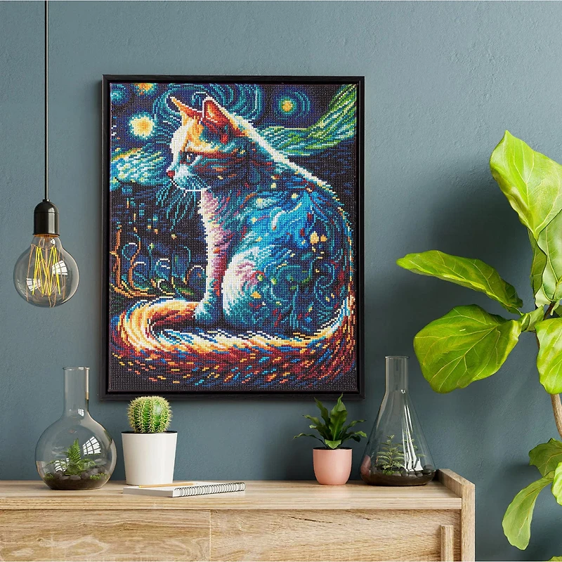 Kit créatif Diamond Dotz - chat nuit étoilée