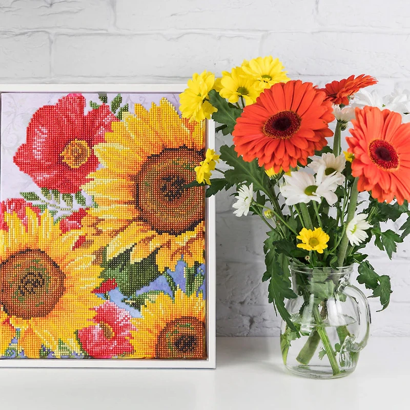 Diamond Dotz Kit - Poppies And Sunflowers