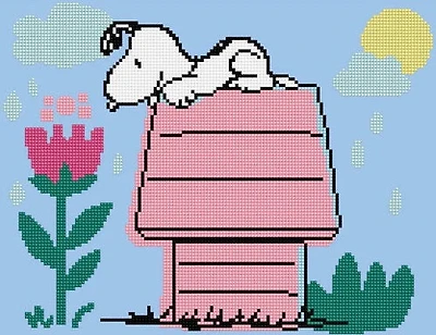 Niche à chien snoopy
