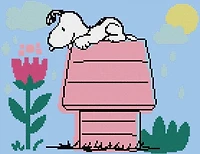 Niche à chien snoopy