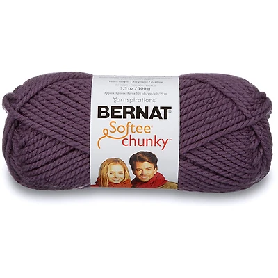 Fil softee chunky  #6 - 100gr - mauve fonce