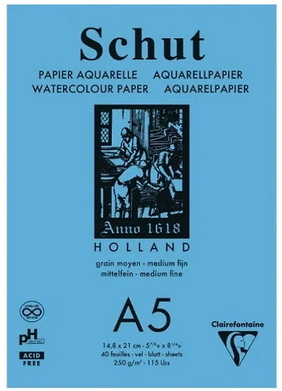 Bloc aquarelle schut - 5,8 x 8,3 pouces