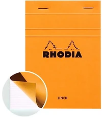 Bloc-notes rhodia - ligné - orange - 105 x 149 millimètres