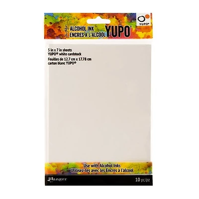 Pqt 10 feuilles papier yupo blanc - 5x7po