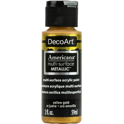 Acrylique  americana fini satiné jaune or metallique- 60ml