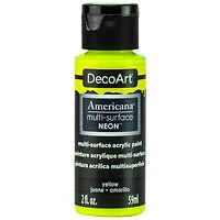 Americana Acrylic  Satin Neon Yellow- 60ml
