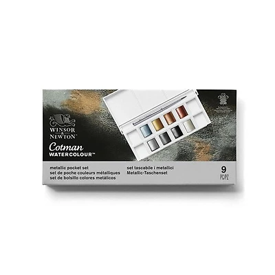Ens. aquarelle cotman métallique 9pcs