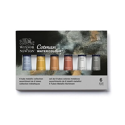 Ens. aquarelle métallique cotman 6x8ml
