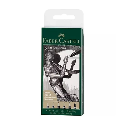 Ens. 6 marqueurs pitt pastel pointes 1.5, xxs, xs, s, f, m