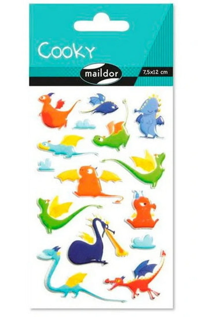 Cooky Puffy Stickers - Dragons
