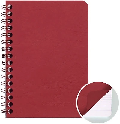 CAHIER AGE BAG - LIGNÉ, RELIURE À SPIRALE, 9,5 X 14 CM Rouge