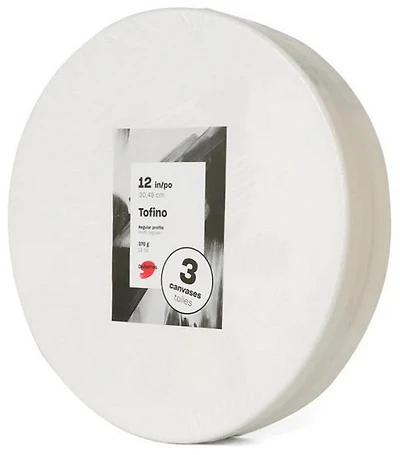 Ens. 3 toiles  - ronde - 12 po 370g/13oz
