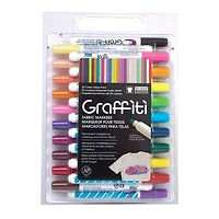 30 Fabric markers - graffiti